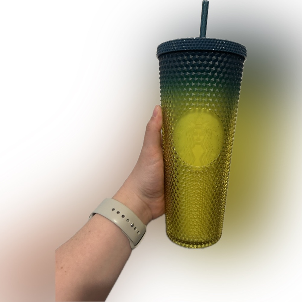 Starbucks green and Yellow Studded Tumbler